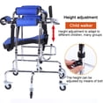 thumbnail image 2 of Andadores para niños con discapacidad, parálisis cerebral, andador para niños con discapacidad, seis ruedas, antivuelco, asiento con cinturón plegable, altura y ancho ajustables, equipo auxiliar para, 2 of 5