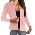thumbnail image 2 of Lilgiuy Women's Solid Color Casual Long-sleeved Cardigan Top Jacket Coat Outerwear(Pink,8) Winter Dresses for 2022, 2 of 5