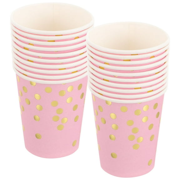 DECOMELODY Disposable Paper Cups Fashion Design for Celebrations Friends Families 20Pcs 3.5x2.9in