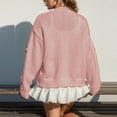 thumbnail image 4 of Pink Womens Tops Women's Ribbed Knit Cardigans Embroidery Applique Button Up Sweater Coat Going Out Tops for Women, 4 of 5