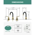 thumbnail image 6 of WOWOW 8 in. Widespread Double Handle Bathroom Faucet, 6 of 8