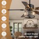 thumbnail image 2 of Ventilador de techo Kviflon Farmhouse de 48 pulgadas con luz y control remoto negro, 2 of 9