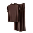 thumbnail image 6 of 2 Pack ylioge Womens Modal-Pajama Sets with Pockets 2 Piece Loungewear Outfits Casual Lightweight Solid Cap Sleeve Tops Wide Leg Pants Homewear Pajamas Set, 6 of 8