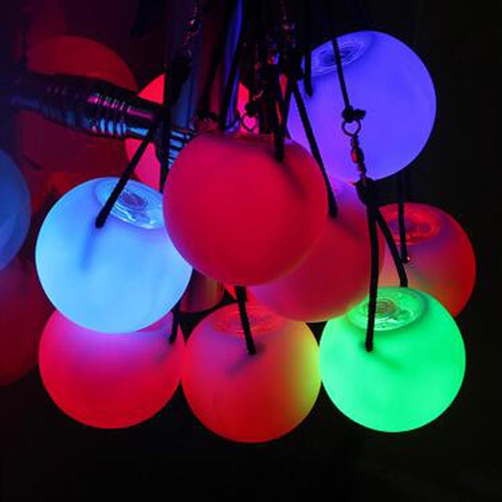 Noctilucent Poi Led Multicolored Light Poi With Firetoys Bag 2 Pcs Walmart