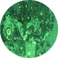 thumbnail image 1 of Ahgly Company Indoor Round Oriental Green Industrial Area Rugs, 4' Round, 1 of 4