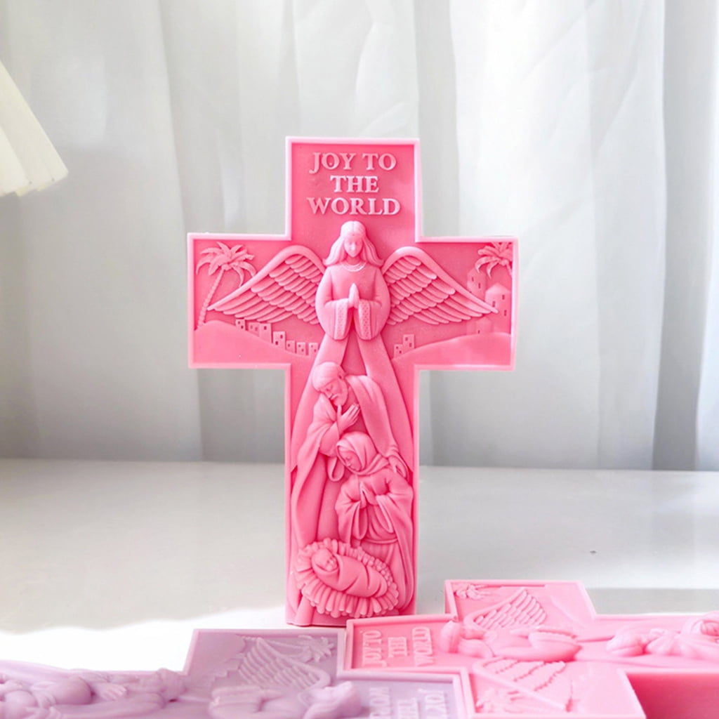Aurgiarme Handmade Faith Religious Silicone Molds Epoxy Resin Jewelry Mold Handmade Resin Art Supplies Silicone Molds for Baking