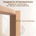 thumbnail image 5 of Chauncey Home Ganchos Para Colgar Sobre La Puerta Con Brazos Extendidos Para Puertas De 1 3/8 Pulgadas L7U – Perchero Accesorios De Baño Y Soporte Organizador De Toallas Para Abrigo, Bata Y Sombrero –, 5 of 5