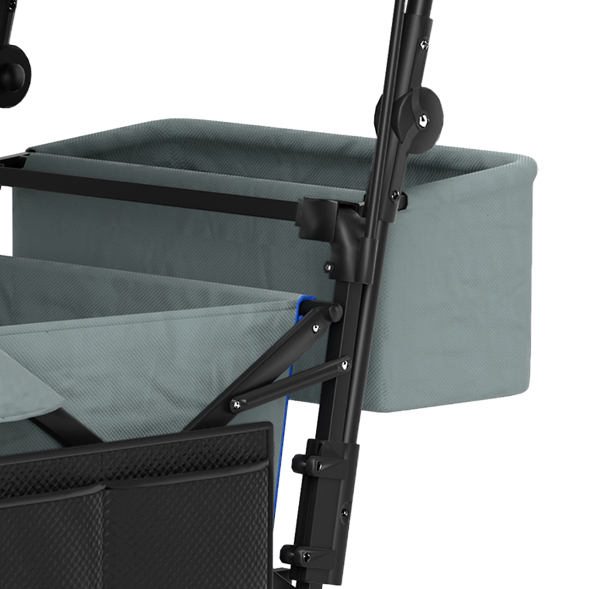 Uforic Large Collapsible Garden Cart - Durable, Convenient, and Versatile Swivel Wheels for Shopping, Picnic, Camping, Sports, Grey