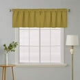 thumbnail image 2 of The Great American Store Decorative Polyester Window Valances Solid Taupe Gathered Style (60" x 18") 3" Rod Pocket, 1 Pack - Suitable for Kitchen, Living Room, Bedroom, Cafes, 2 of 5