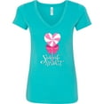 thumbnail image 3 of Inktastic Sweetheart-valentine Lollipop Women's V-Neck T-Shirt, 3 of 5