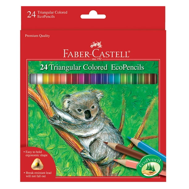 FaberCastell 24 ct Triangular Colored Eco Pencils