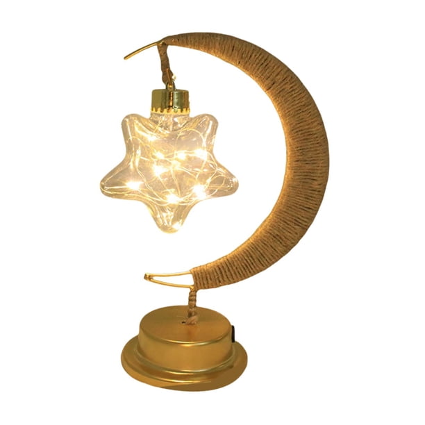Lámpara de noche LED decorativa con adorno para niños, lámpara de noche para escritorio, hogar, vacaciones Estrella