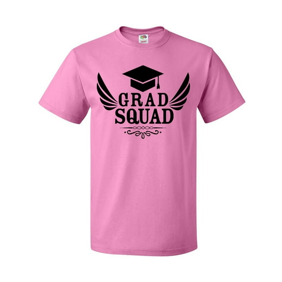 Inktastic Grad Squad with Graduation Cap and Wings T-Shirt