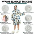 thumbnail image 5 of White Elephant Pattern Wearable Oversized Blanket,Wearable Blanket Hoodie for Adults,Cozy Hooded Blankets with Super Pockets,Super Warm Fuzzy Pullover for Women & Men, 5 of 6