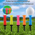 thumbnail image 6 of Golf Tees Plastic, Pack of 10 Pcs Soft Rubber Top Golf Tees 3 1/4 Inch Multiple Colors Reduces Friction and side spin, 6 of 9