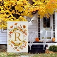 thumbnail image 2 of Monogram Letter R Fall Initial Garden Flag 12x18 Double Sided Burlap, Small Vertical Welcome Floral Sunflower Family Last Name Flag Outdoor Outside Decoration (ONLY FLAG), 2 of 6