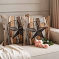 thumbnail image 2 of Outdoor Pillow Covers Western Star Farm Vintage Wood Board Waterproof Pillow Cases 24x24 Set of 2, Country Stars Throw Pillow Cover Pillowcase for Patio Balcony Couch Garden, 2 of 9