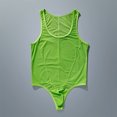 thumbnail image 3 of Mesh See Through Jumpsuit for Daily Party Wear Lightweight Breathable Bodysuit with Strapless and Sleek Finish, Green, M, 3 of 6