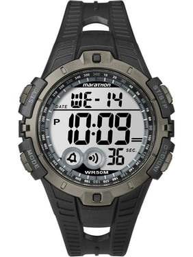 Marathon Men's Digital Full-Size Watch, Black Resin Strap