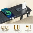 thumbnail image 6 of 78" Narrow Console Sofa Table with 2 Power Outlets , 2 Pack Behind Couch Table with Anti-Tipped Device, Weight Capacity 160Lbs, Metal Frame Entryway Table for Foyer, Living Room, Hallway, Black, 6 of 9