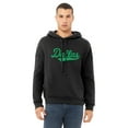 thumbnail image 2 of Daxton Adult Unisex Pullover USA Cities State Script Hoodie Fleece Sweatshirt, Dallas Black Green, XS, 2 of 2