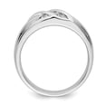 thumbnail image 2 of 14K White Gold Ring Band Men's Diamond Round, Size 7, 2 of 5