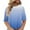 Sky Blue, variant on Aofany Plus Size Blouses for Women Pleated Puff Short Sleeve Tunic Tops Casual Summer Round Neck Gradient T Shirts