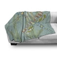 thumbnail image 3 of Dragonfly Soft Flannel Fleece Throw Blanket, Doodle Style Giant Dragonfly on Lake Bushes Nature Exotic Picture Art, Cozy Plush for Indoor and Outdoor Use, 50" x 60", Almond Green, by Ambesonne, 3 of 6