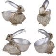 thumbnail image 3 of Estatuas de resina creativas, estatua de pelícano, pájaros, figuras de tucán, entrada, teléfono móvil, llaves, cuenco, cesta de almacenamiento, adorno decorativo para mesa, hogar, bar, oficina (plata), 3 of 5
