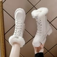 thumbnail image 5 of Women's Snow Boots Non-slip Outer Wear Winter Inner Heightened Platform and Pile Cotton Boots Lace, 5 of 5