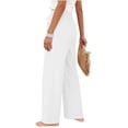 thumbnail image 6 of YIFUNIN Women's Casual Solid Color Loose Pants with Pockets, Fashion Comfort Trousers for Daily Outfits, Relaxed Fit Streetwear Style,White 3XL, 6 of 6