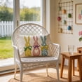 thumbnail image 2 of Yhmxh Easter Bunny Throw Pillow Cover, 12 x 20 Inch Cute Rabbit Rectangle Linen Cushion Case, Wildflowers Throw Pillow Case Decoration, Holiday Farmhouse Decoration for Bed Sofa Couch, 2 of 7