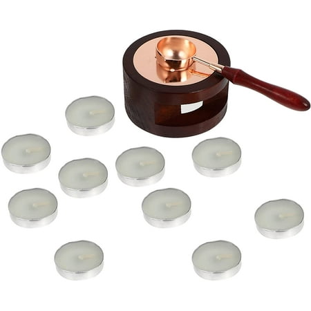 Custom Wax Seal Stamp Kit - Wood Handle Stamp, Melting Spoon, Wax Sticks & Gift Box