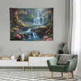 thumbnail image 2 of ONETECH  Forest Tapestry Mushroom Flower Tapestry Galaxy Natural Waterfall Tapestry Colorful Floral Plants Wall Tapestry Fantasy Aesthetic Tapestry Wall Hanging, 2 of 7
