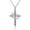 White Golden, variant on Rotatable Crown Cross Rhinestone Necklace for Women, Exquisite Cross Pendant Choker Cross Faith Pendant Necklaces, Religious Gift for Easter Baptism Birthday Mother's Day