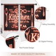 thumbnail image 4 of Red Black Neon Brick Wall Kitchen Curtains Vintage Fork and Spoon Kitchenware Modern Graffiti Cool Retro Rod Pocket Funny Quotes Bedroom Living Room Treatment Fabric 2 Panels 27.5Wx39H Inch, 4 of 6