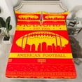 thumbnail image 2 of Feelyou American Football Twin Sheet Sets for Kids Teens, Kansas Print Twin Fitted Sheet, Sport Theme Flat Sheet, Boys Room Decor, 2 of 7