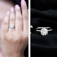 thumbnail image 4 of Rosec Jewels Lab Grown Diamond Engagement Ring 2 Carat - IGI Certified - E-VS1 Quality - Ready to Gift For Women, 925 Sterling Silver, US 4.00, 4 of 9
