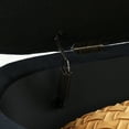 thumbnail image 5 of Miniyam Storage Bench Bedroom Bench, Velvet Oval Upholstered End of Bed Bench with Golden Metal Legs,Modern Storage Ottoman Bench,Black, 5 of 5