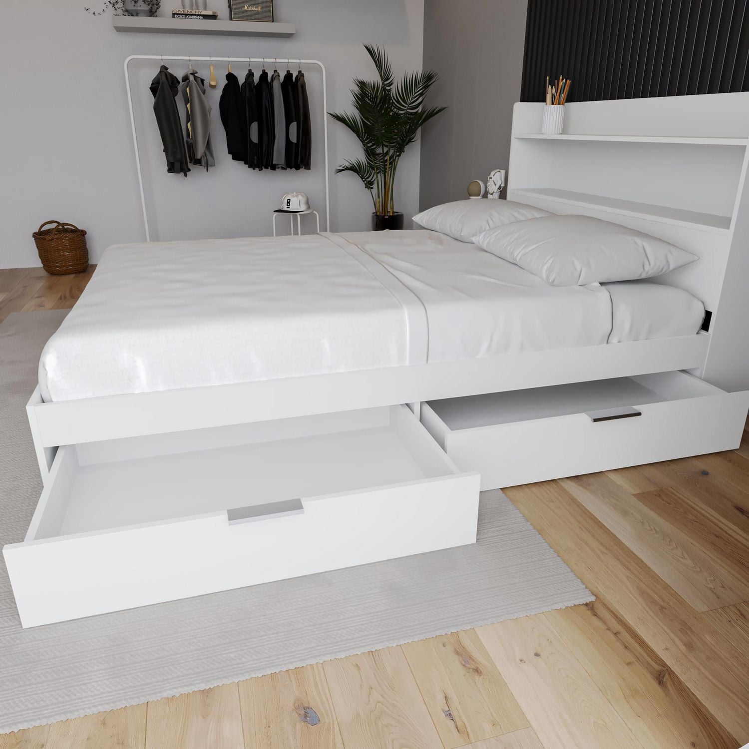 Nexera Hunter 2-Drawer Storage Bed
