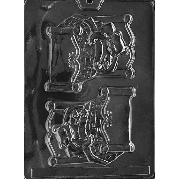 Grandmama's Goodies B043 Bear in Bed Baby Shower Chocolate Candy Soap Mold with Exclusive Molding Instructions