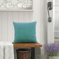 thumbnail image 5 of Home Soft Things Decorative Throw Pillow Covers, Soft Velvety Modern Double-Sided Designs, Pillow Inserts Not Included, Set of 4, 20x20 inch, Aqua, 5 of 5