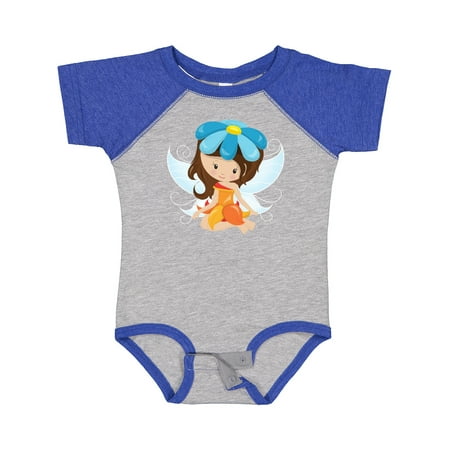 

Inktastic Cute Fairy Magic Fairy Brown Hair Flowers Gift Baby Girl Bodysuit