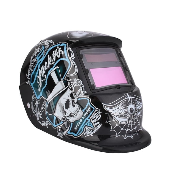 Yajisi Auto-Darkening Welding Helmet Solar Powered Lightweight Welding & Grinding Helmet 3.65x1.69in View Window