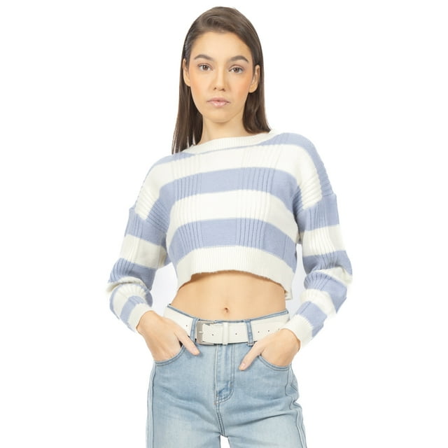 Sueter Quarry Cropped tejido con rayas Para Mujer