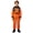 Orange, variant on Pandaie 3-12 Years Astronaut Themed Outfit for Kids Space Pilot Toddler Boys Jumpsuit Birthday Gift for Career Day Halloween Party