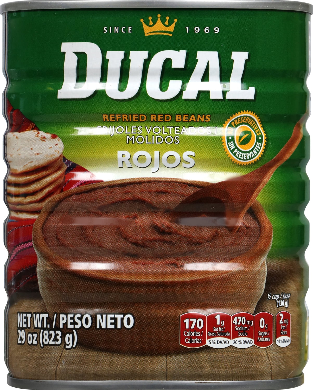 (2 pack) DUCAL Refried Beans Red 29 oz