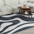 thumbnail image 3 of 5' X 8' Black and White Zebra Print Area Rug, 3 of 6