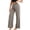 Khaki, variant on Bovxnpu Womens Pajama Pants Sleep Lounge Pants High Waist Wide Leg Casual Pants Comfortable Loose Sleepwear