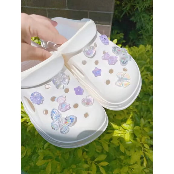 Soft Lilac Clog Charms Set